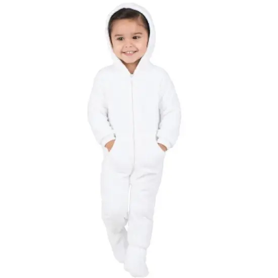 Footed Pajamas - In The Clouds Infant Hoodie Chenille Onesie image {3}