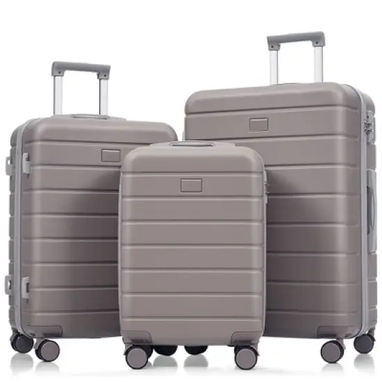 KTMBDW 3-Piece Set (20", 24", 28"), Hardshell Suitcases With Wheels, With Scratch-Resistant Surface, Four Multi-directional Wheels image {9}