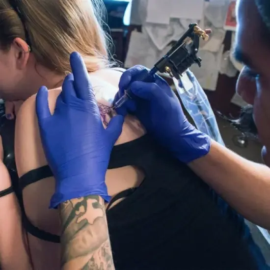 AMMEX Professional Indigo Nitrile Exam Gloves - Light Duty, Medical Grade - Great for Medical, Dental, Veterinary, Tattoo, and Household and Cleaning image {4}