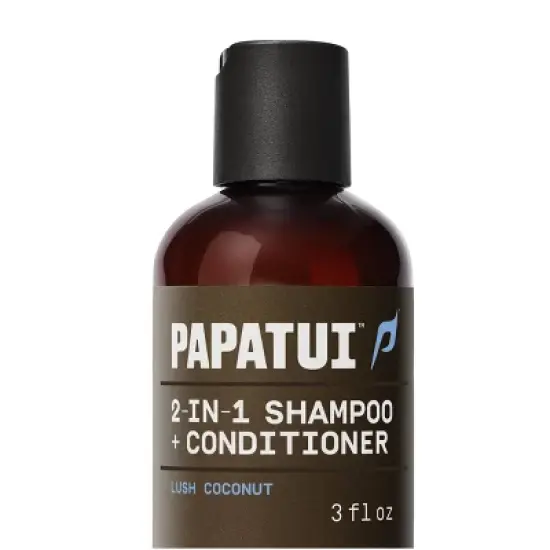 Papatui Men's Paraben-Free and Sulfate-Free Clean Hair and Scalp 2-in-1 Shampoo and Conditioner - Lush Coconut - Trial and Travel Size - 3 fl oz image {10}