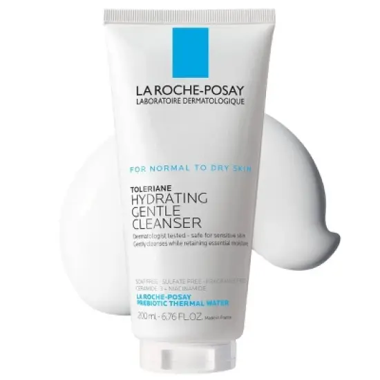 La Roche Posay Toleriane Hydrating Gentle Face Wash with Ceramide for Normal to Dry Sensitive Skin - 6.7 fl oz image {2}