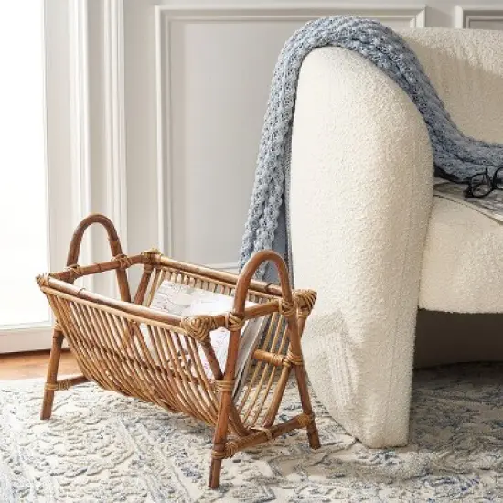 Jove Newspaper Rack - Natural - Safavieh image {1}