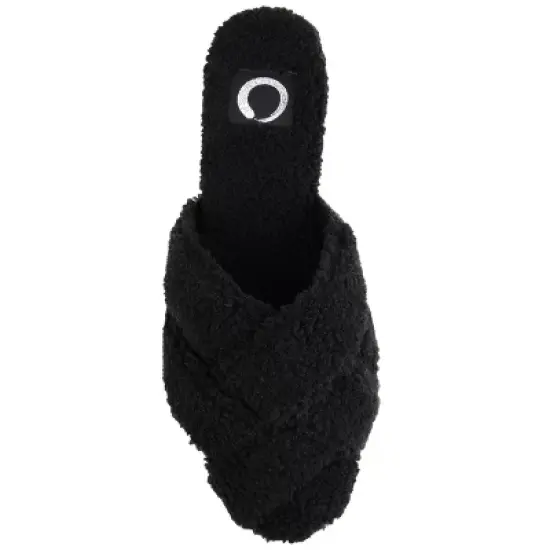 Journee Collection Women's Faux Fur Sereena Slipper image {3}