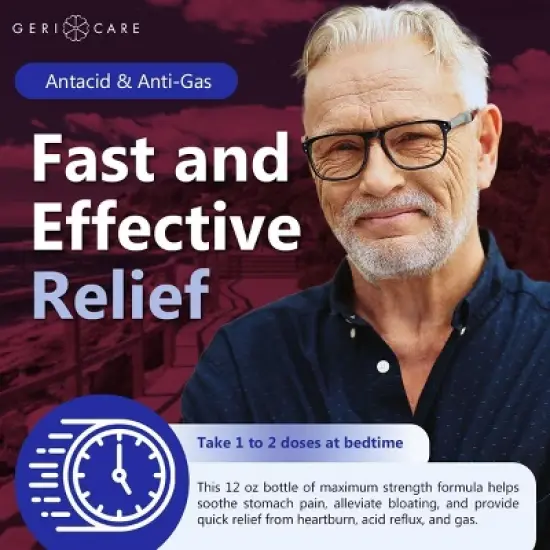 Gericare Antacid Heartburn Relief Liquid Extra Strength Cherry 12 Oz image {5}