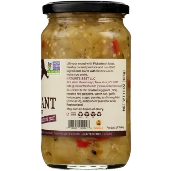 Pickerfresh Fire-Roasted Eggplant With Red Pepper - Case of 6/16 oz image {4}