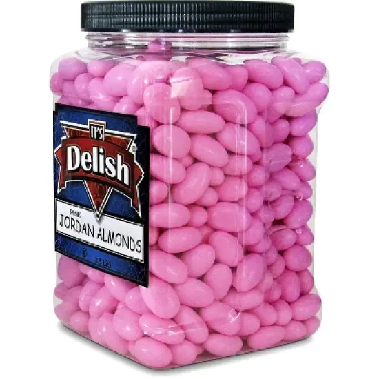 Pink Jordan Almonds by It's Delish, &ndash; 3.5 lbs Jumbo Container image {3}