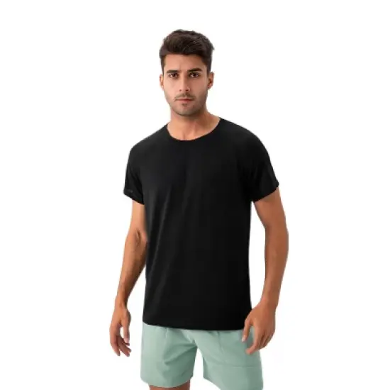 Anna-Kaci Active Men's Lightweight Performance T-Shirt with Moisture-Wicking Fabric and Raglan Sleeves image {1}