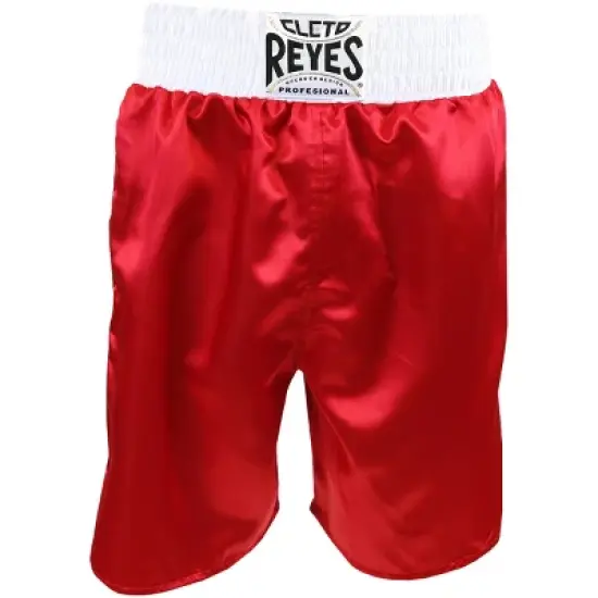 Cleto Reyes Satin Classic Boxing Trunks - Red/White image {1}