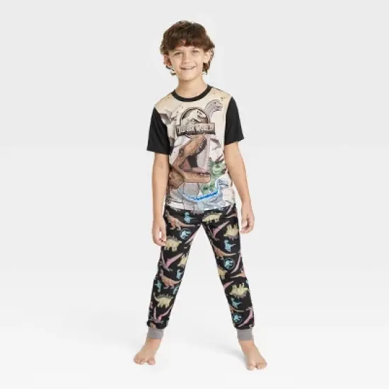 Boys' Jurassic World 3pc Pajama Set - Green/Black image {2}