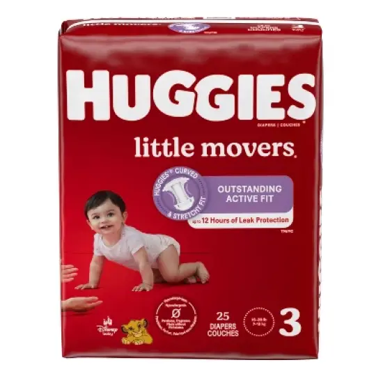 Huggies Little Movers Diapers Jumbo Pack - Size 3 - 25ct image {1}