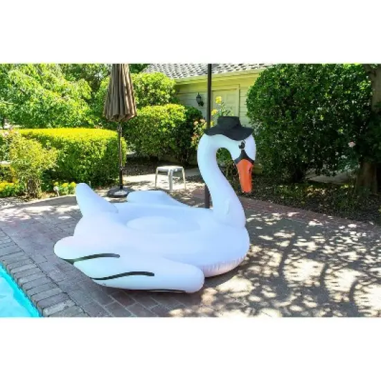 Poolmaster Jumbo Swan Swimming Pool Float Rider image {11}
