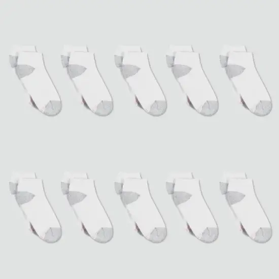 Hanes Women's Extended Size 10pk Low Cut Socks - 8-12 image {1}