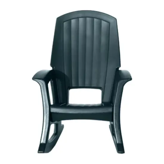 Semco Rockaway Heavy-Duty All-Weather Low Maintenance Easy Assembly Plastic Outdoor Rocking Chair for Deck and Patio, Green (4 Pack) image {3}