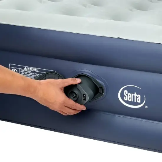 Serta 16" Rechargeable Air Mattress with Electric Pump - Queen image {8}