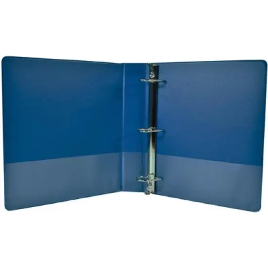 School Smart D Ring Binder, Polypropylene, 1 Inch, Blue image {1}