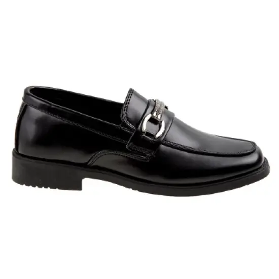 Josmo Boys' Slip-On Dress Shoes with Metal Accent: Classic Oxford Dress Shoes with Slip-On Design (Big Kids) image {2}
