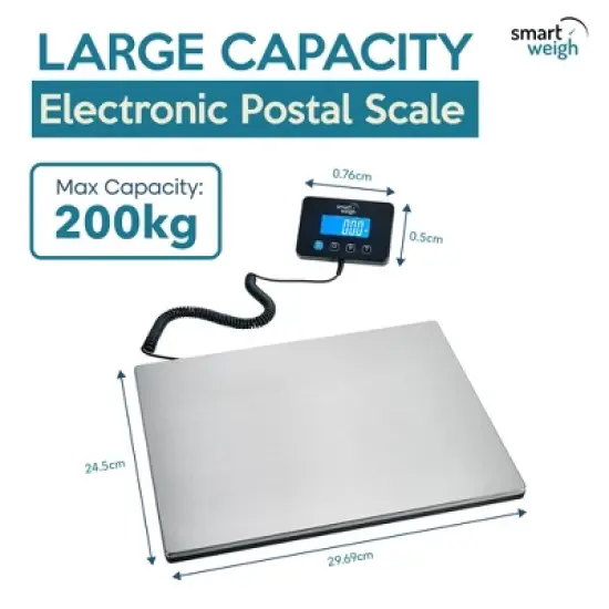 SmartWeigh Digital Shipping Postal Scale - 440 Lb. Heavy Duty  Postage Scale Packages & Mailing Large Commercial Weight Scale image {1}