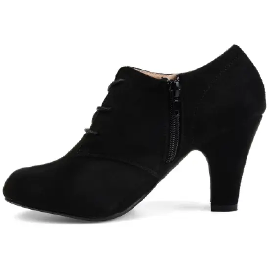 Journee Collection Womens Leona Inside Zip Block Heel Booties image {1}