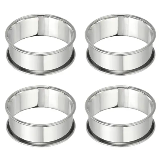 Unique Bargains Stainless Steel Double Rolled Nonstick Durable Cake Rings image {6}