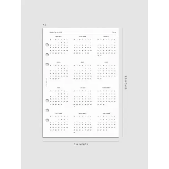 2026 Dated Weekly Admin Planner Insert | Monday Start | Cloth & Paper image {6}