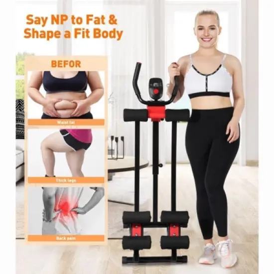 GIKPAL Fitness Ab Machine, Workout Equipment for Home Gym, Height Adjustable Ab Trainer, Foldable Fitness Equipment.440lbs Weight Capacity image {3}