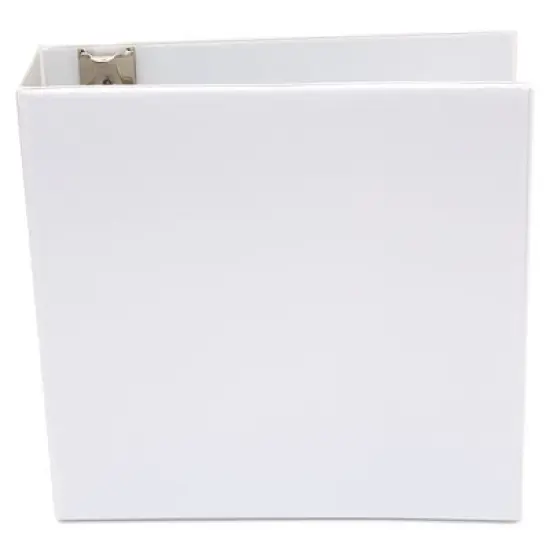 Universal Economy Round Ring View Binder, 3 Rings, 3" Capacity, 11 x 8.5, White image {4}