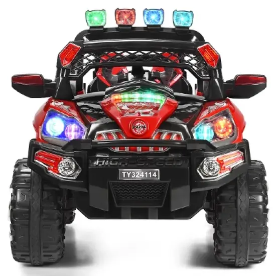 Costway 12V Kids Ride On Truck Car SUV MP3 RC Remote Control with LED Lights Music image {6}