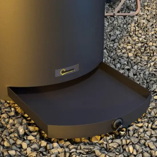 Outsunny 25" Smokeless Fire Pit, 2-in-1 Stainless Steel Firepit with Grill, Portable Wood Burning Fireplace with Poker and Ash Tray image {5}