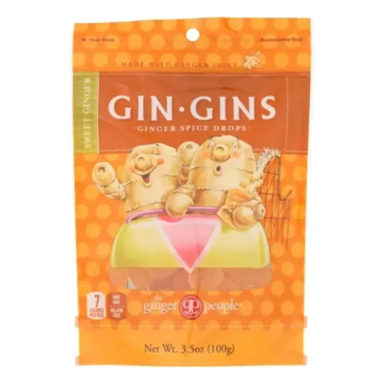The Ginger People Sweet Ginger Gin-Gins Ginger Spice Drops - Case of 12/3.5 oz image {1}