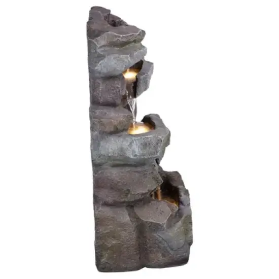 Design Toscano Rocky Peak Cascading Waterfall Garden Fountain image {5}