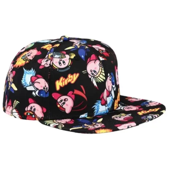 Kirby Sublimated all Over print Flat Bill Snapback Hat image {3}