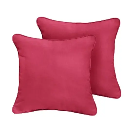 2pk Sunbrella Outdoor Throw Pillows Pink image {3}