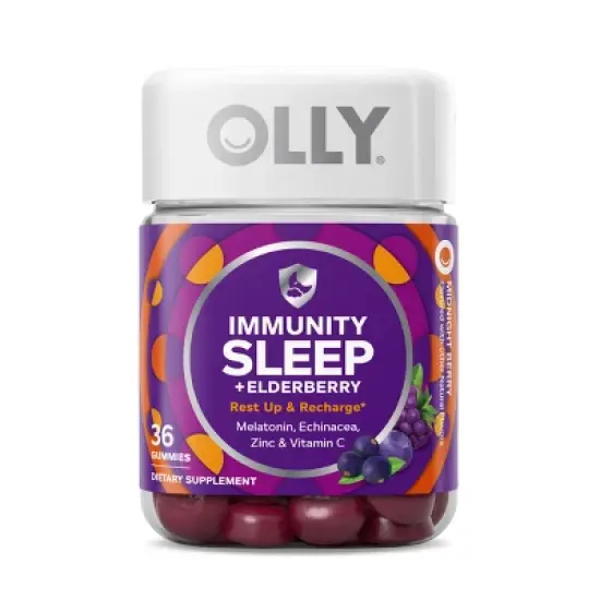 OLLY Immunity Sleep + Elderberry Multivitamins Gummies - Midnight Berry - 36ct image {10}