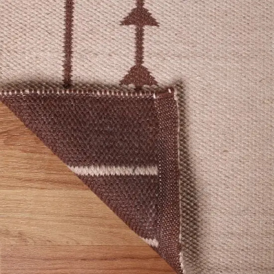 Coastal Minimalist Bohemian Arrow Indoor Outdoor Area Rug by Blue Nile Mills image {3}