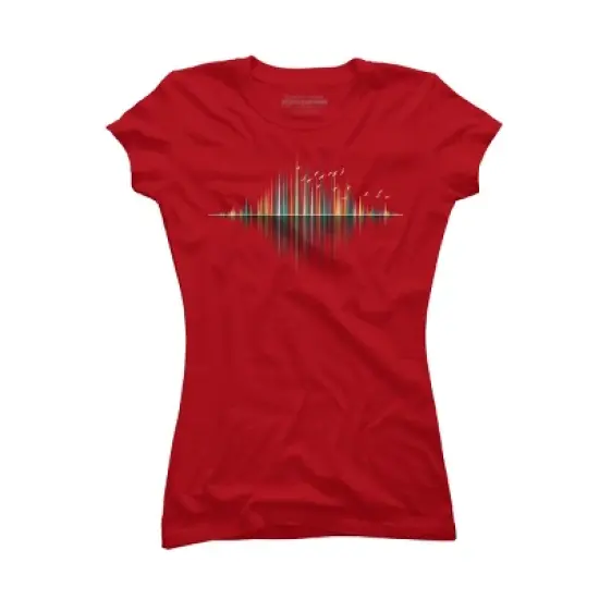 Junior's Design By Humans Nature's Music - Sound Wave By NomAdartStudio T-Shirt image {8}
