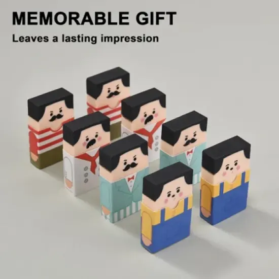 HTUTWOO Bald Guy Erasers - Stylish Gradual Balding Erasers, Easy to Use for Office & School, Back to School image {6}