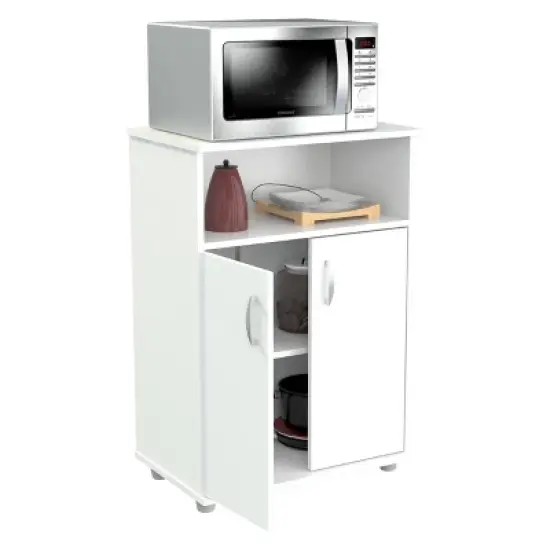 4 Shelves Kitchen Storage Cabinet White - Inval image {2}