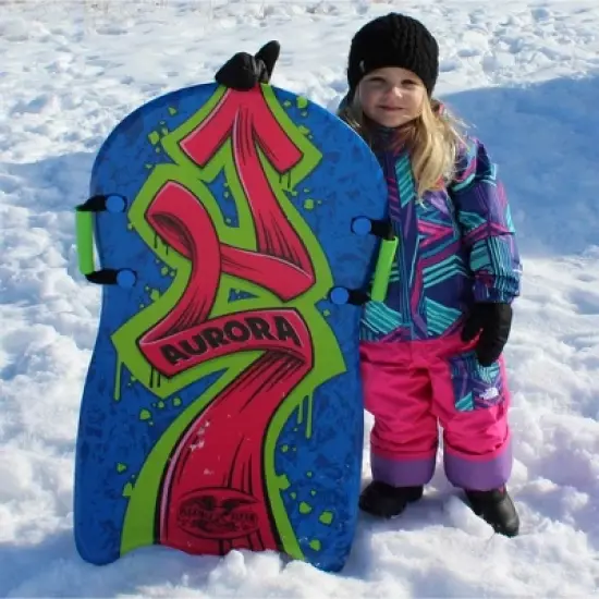 Flexible Flyer Aurora 36 Inch 1 Person Lightweight Foam Slider Snow Play Sleds with Handles for Adult & Kids Ages 5 & Up (2 Pack) image {4}