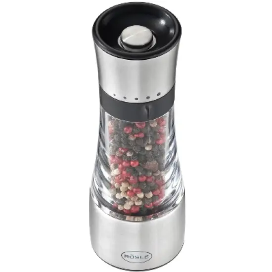 Rosle 7.1 Inch Stainless Steel and Acrylic Adjustable Spice Mill image {1}