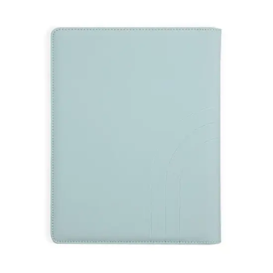 Altitude Padfolio 8.5"x10.5" Vegan Leather Seafoam Blue Debossed Arch image {7}