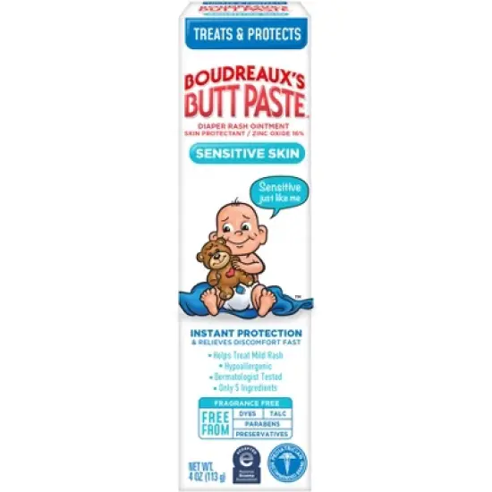 Boudreaux's Butt Paste Baby Diaper Rash Cream for Sensitive Skin - 4oz image {7}