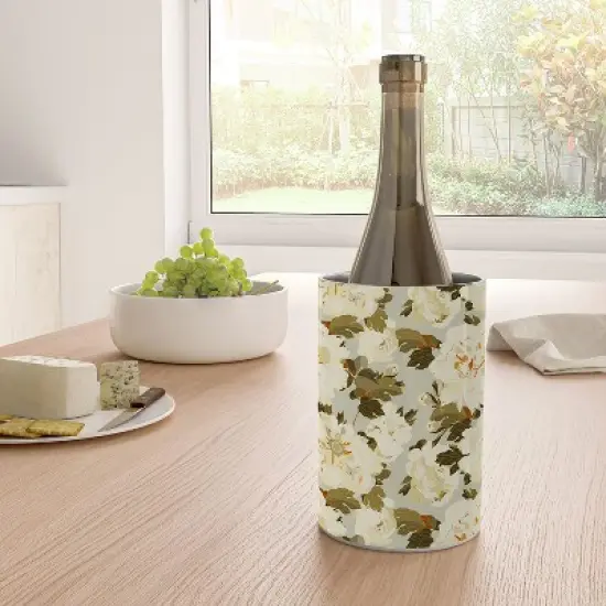 Iveta Abolina Peonies Light Sage Wine Chiller image {1}