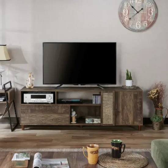 Niles TV Stand for TVs up to 80" Reclaimed Oak - HOMES: Inside + Out image {1}