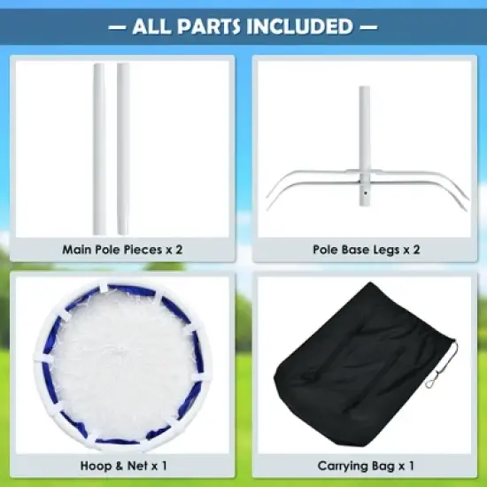 Costway Outdoor Toss Target, Metal Flying Disc Stand w/Storage Bag image {3}