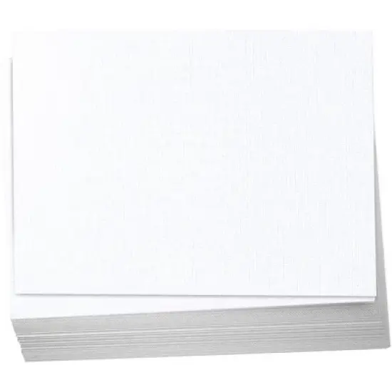Hamilco 5x7 White Linen Textured Cardstock Paper Blank Index Cards Flat Card Stock 80lb Cover &ndash; 100 Pack image {7}