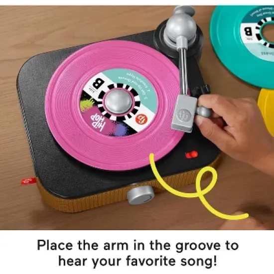 Fisher-Price Rockin&rsquo; Record Player Musical Toy with Turntable for Toddlers image {3}