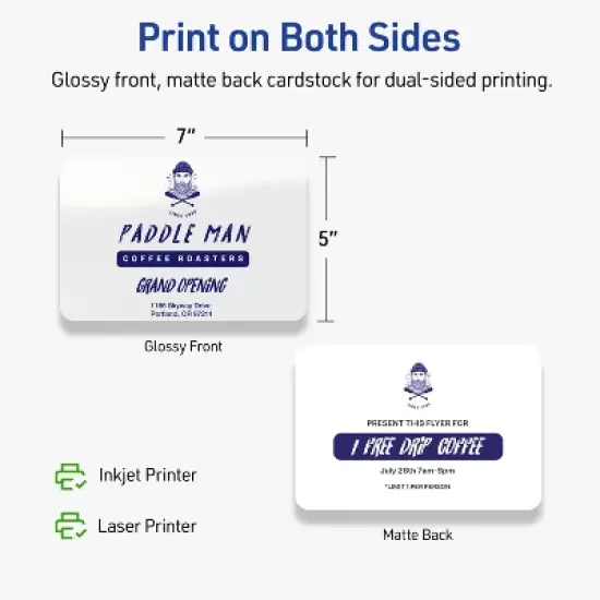 Avery Glossy White Invitation Cards, 5" x 7" Rectangle Rounded Corners image {5}