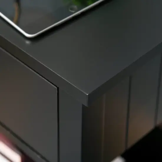 HOMCOM Modern Style Nightstand, Side Table with Drawer and Storage Shelf for Bedroom, or Living Room image {7}