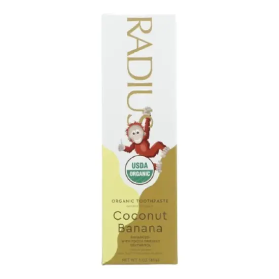Radius Coconut Banana Organic Toothpaste - 3 oz image {5}