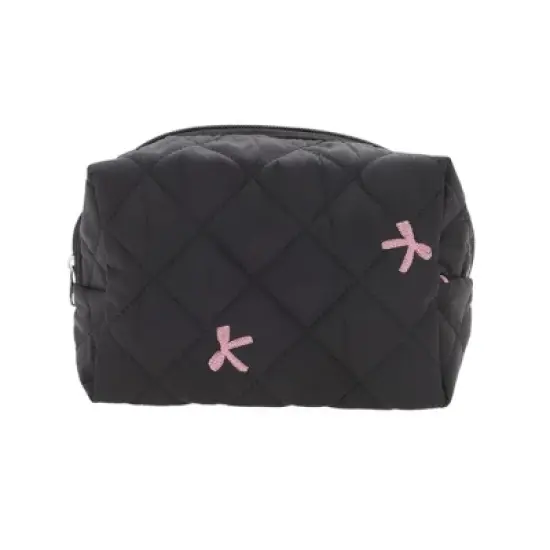 Unique Bargains Rectangle Bow Embroidery Makeup Bag 1 Pc image {4}